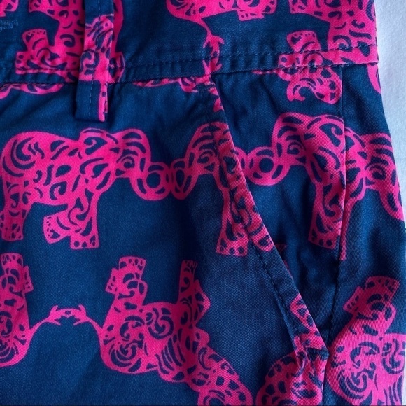 ❤️ Lilly Pulitzer Blue W Callahan Pack Your Trunk W/Pink Elephant Shorts… - Picture 8 of 13